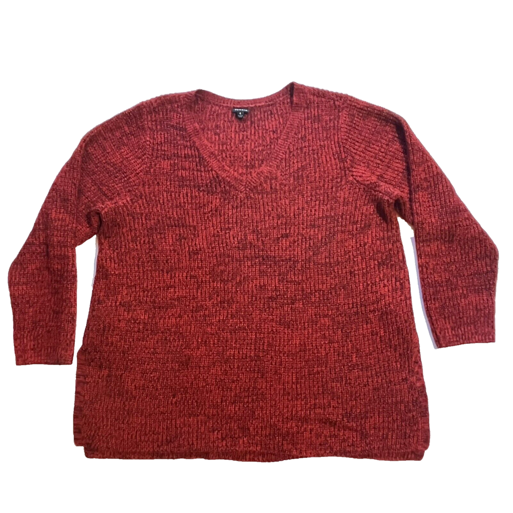 Torrid Womens Knit Pullover Sweater PLUS Red Black Heathered Size 4X